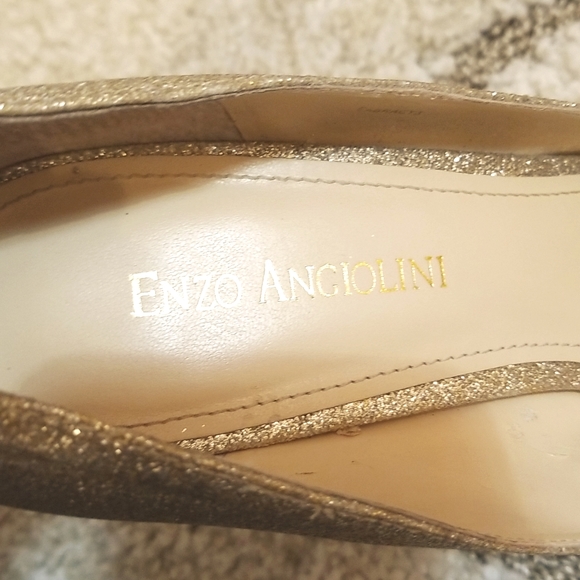 Enzo Angioloni gold peep toe sz9 - Picture 7 of 11